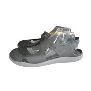 Crocs Swiftwater Wave Black Boat Comfort Sandals Mary Jane Shoes Womens Size 10